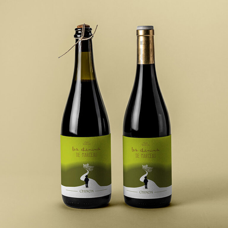 Etiquette de vin pour une cvée de Pierre Sourdais, vigneron à Cravant
